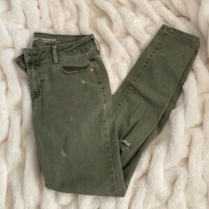 Old Navy Rockstar Jeans mid-rise green 2R